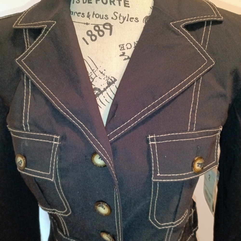 Bisou Bisou Black Jacket Size 2